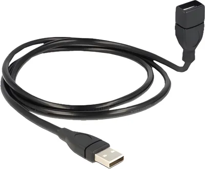 Produktbild von Delock ShapeCable - USB-Verlängerungskabel - USB (W) zu USB (M) - 1 m - Schwarz
