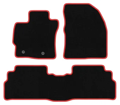 Immagine prodotto di Tappetini in moquette per Toyota Verso FL 2013-2019 (monovolume) – set 4 pezzi, nero/rosso, su misura – Wielganizator CARLUX