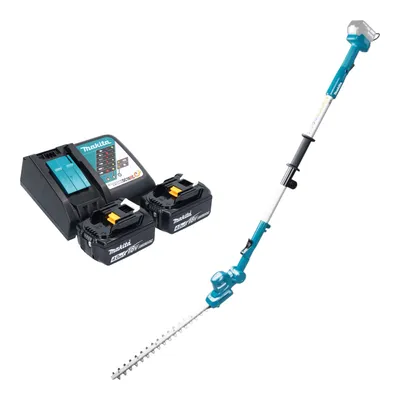 Zdjęcie produktu dla Akumulatorowe nożyce do żywopłotu Makita DUN 461 WRM2 18 V 46 cm + 2x akumulator 4,0 Ah + ładowarka