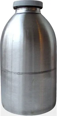 A standalone product shot of a metal cylinder with a gray cap.