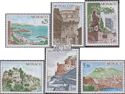 Produktbild von Briefmarken Monaco 1974 Mi 1148-1153 (kompl.Ausg.) postfrisch Freimarken: Ansichten und Bauwerke