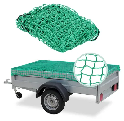 Productafbeelding van Aanhangernet - Bagagenet - Elastisch - 2 x 3 m - Groen - Weerbestendig