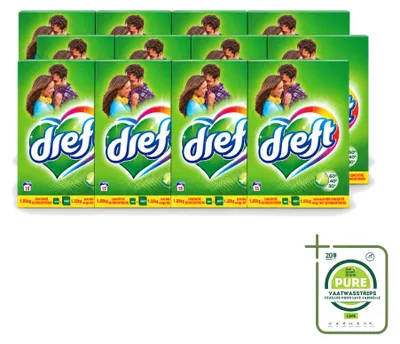 Produktbild von 12 x Dreft Waschpulver Original für Weißes und Buntes - 1,05 kg - Großpackung - 12 Stücke