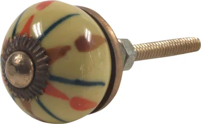Produktbild von Kleiner Möbelknopf aus Keramik, Möbelknauf Möbelgriff, Schranktürknöpfe, Möbelknöpfe, Schubladengriff - Modell 18, Mehrfarbig, 3*3*6,5 cm, Möbelknöpfe
