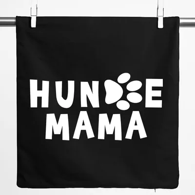 Produktbild von Huuraa Kissenbezug Hundemama Tapse 40x40cm Black Baumwolle Dekokissenbezug Geschenkidee