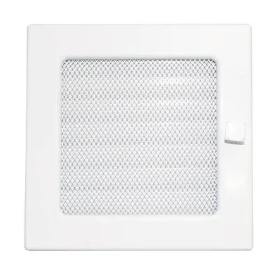 Obrázok produktu pre Krbová mriežka HACO LKM UB uzatvárateľné s rámčekom a sieťovinou 170x170 mm oceľová biela