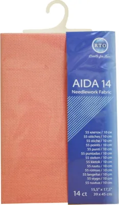 Produktbild von RTO Aida Zuschnitt, 14ct, pink, 39x45cm