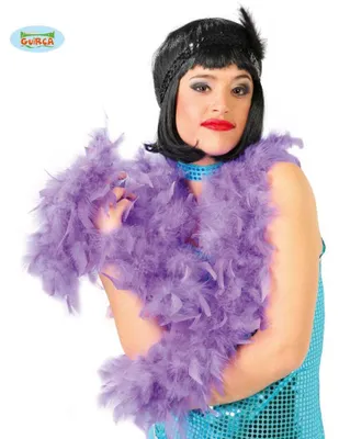 Produktbild von Lila Federboa 1,80m lang im 20er Jahre Stil für Charleston Party und Abendkleid