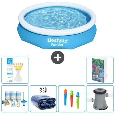 Productafbeelding van Bestway Fast Set, ronde opblaasbare zwembad - 305x66 cm - 5-delig, model S108