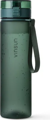 Produktbild von Trinkflasche 1L Sport Flasche Schraubverschluss BPA frei für Kohlensäure Vinsun