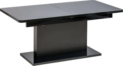 Produktbild von Couchtisch höhenverstellbar und ausziehbar Escolar 2, Farbe: Schwarz - 126-168 x 70 x 58-75 cm (B x T x H)