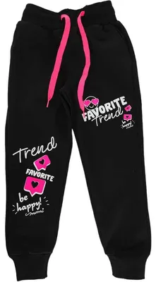 Produktbild von Mädchen Jogginghose Sporthose Trainingshose Freizeithose Schwarz/116
