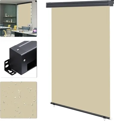 Obrázok produktu pre Mucola vertikálna markíza na balkón bočná markíza zástena proti vetru balkónová markíza - 160x250cm béžová