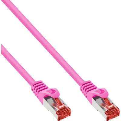 Productafbeelding van InLine 4043718126002, 10 meter, Cat6, S/FTP (S-STP), RJ-45, RJ-45, roze