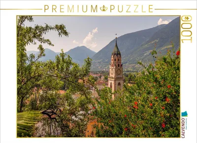 Produktbild von CALVENDO Puzzle Nilolauskirche in Merans Altstadt, Südtirol | 1000 Teile Lege-Größe 64x48cm Foto-Puzzle für glückliche Stunden