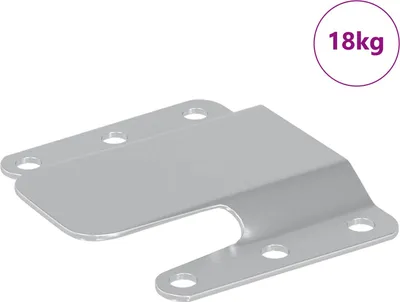Produktbild von vidaXL Flush-Montagehalterung 419 pcs Silber 75 x 66 x 1,4 mm Stahl