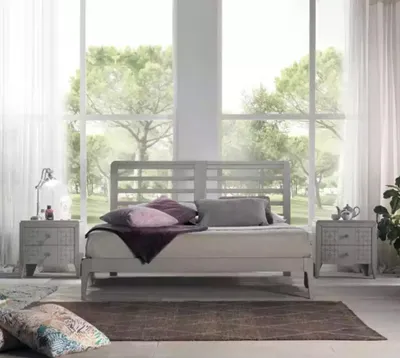Produktbild von Luxus Schlafzimmer Set 5tlg. Bett 2x Nachttische Kommode Moderne Design