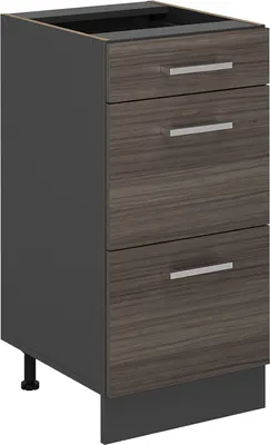 Produktbild von Küchenunterschrank Vicco R-Line Edelgrau 40 cm mit Schubladen, ohne Arbeitsplatte, Model 53456