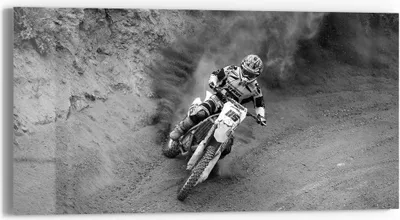 Produktbild von DEQORI Glasbild Echtglas 60x30 cm 'Offroad Drift' Wandbild Bild modern Deko