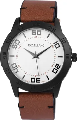 Produktbild von Excellanc Herrenuhr mit Kunstlederionsarmband