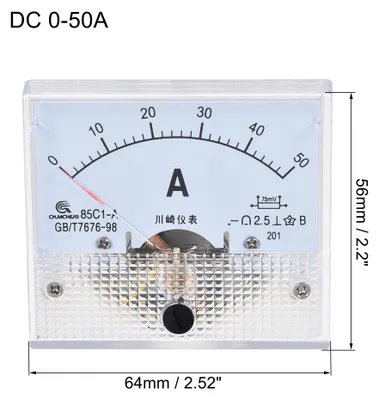 Produktbild von 1 Satz Strommessger?t DC 0-50A 85C1 75mV Shunt Stromkreisprš¹fung Tester Messger?t