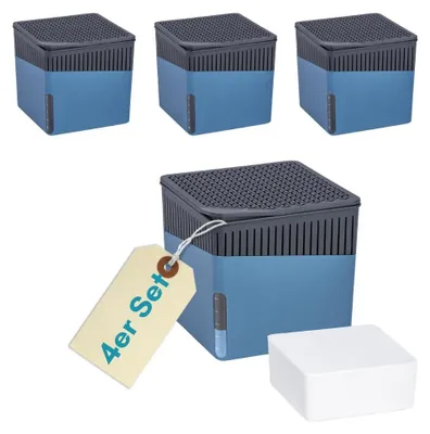 Produktbild von 4er Set Raumentfeuchter 4 x 500g Luftentfeuchter ohne Strom Wohnung Badezimmer Luft Entfeuchter Luftentfeuchter Granulat 2000 g Raumluftentfeuchter