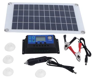 Solarmodul-Set 10 W 18 V polykristallin mit Laderegler für Boot Auto