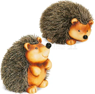 Produktbild von Igel 2 Stück Set sitzend Herbstdeko