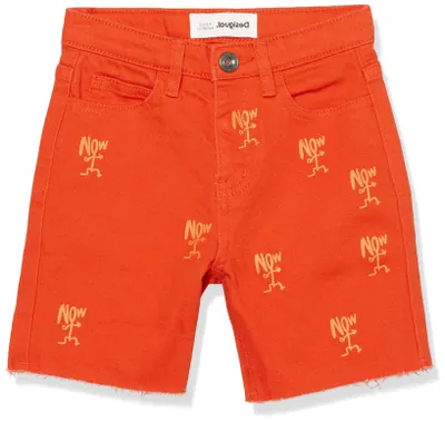 Immagine prodotto di Jeans denim per ragazzo Desigual, modello Aguila 7022, colore oro, motivo papaveri, taglia 4 anni