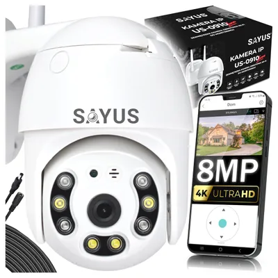 Zdjęcie produktu dla OBROTOWA KAMERA ZEWNĘTRZNA 8MPx 4K ULTRA HD IP WiFi 4xZOOM DETEKCJA 8MP