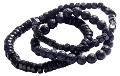 Immagine prodotto di Set di tre braccialetti di perle con pietre minerali MCGB5090