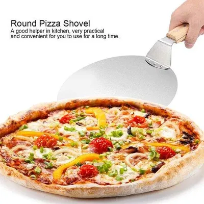 Zdjęcie produktu dla Łopatka do pizzy z wymiennym rączkiem – praktyczne narzędzie do pieczenia domowej pizzy i chleba