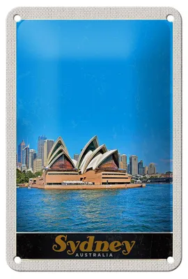Produktbild von Blechschild Reise 12x18cm Sydney Australien Oper Haus Urlaub Schild