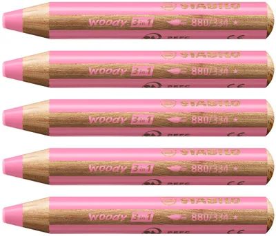 Produktbild von STABILO Multitalentstift woody 3 in 1 rund pink