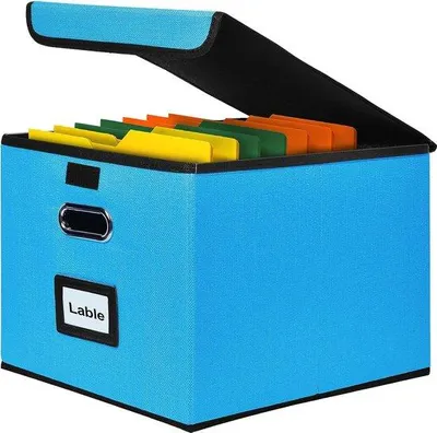 Produktbild von Hemelsblaue Aufbewahrungsbox, 1 Stück, 38 x 32 x 27,5 cm, für Haus und Büro