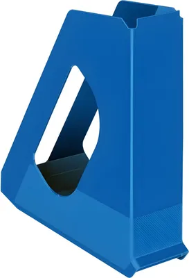 Image de Porte-revues A4 Esselte Europost Vivida, plastique, dos 7,2 cm, bleu