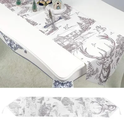 Obrázek produktu pro Solidchoice – Vánoční ubrus na stůl v zimním stylu, 176 x 35 cm