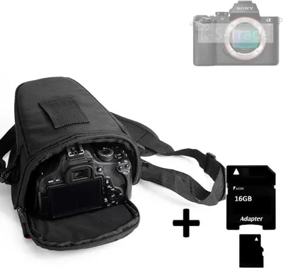 Produktbild von K-S-Trade Schultertasche kompatibel mit Sony Alpha 7ll Colt Kameratasche für Systemkameras DSLR DSLM SLR, Bridge etc., + 16GB Speicherkarte