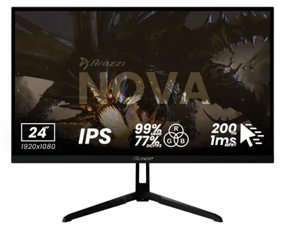 Image de Arozzi Nova 24" Écran Gaming - 1920x1080 - Full HD IPS - 200 Hz - Noir