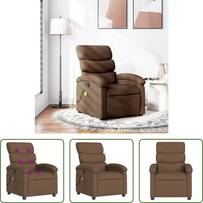 Obrázok produktu pre Obývací obchod Masážne kreslo Brown Fabric