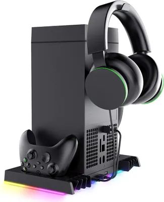 Produktbild von Ipega, Multifunktions-Ladestation mit Headsethalter für Xbox, Schwarz