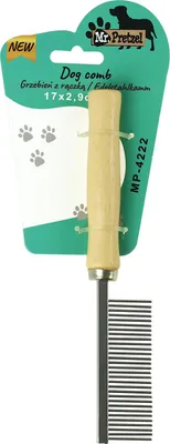 Produktbild von Kamm, Metallbürste für Hunde- und Katzenhaare, 17 cm Mr. Pretzel