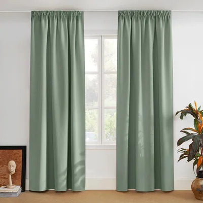 Productafbeelding van Verduisterende gordijnen met volant, set van 2, hoogte 220 cm, breedte 140 cm