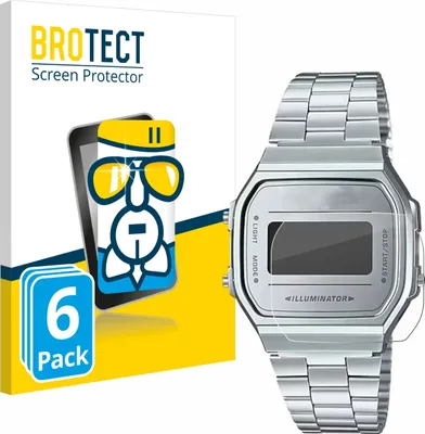 Produktbild von 6x BROTECT Schutzglas für Casio A168WEM-7EF Schutzfolie Panzer Folie Glas Display Schutz klar