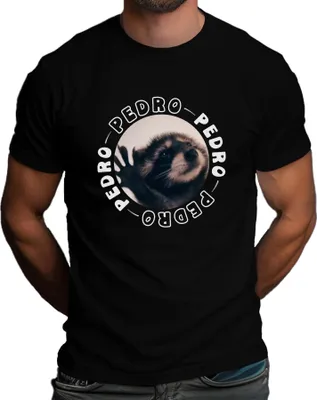 Produktbild von Waschbär Pedro Meme Racoon Dance Lustig Raccoon Herren T-Shirt, Schwarz, M