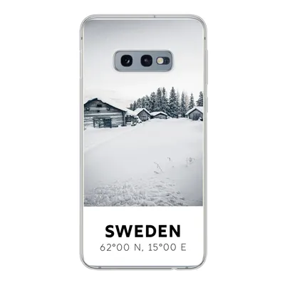 Produktbild von MuchoWow® Handyhülle Schutzhülle Hülle für Samsung Galaxy S10e Schweden - Schnee - Bäume Silikon Softcase Handy Hülle - Handy