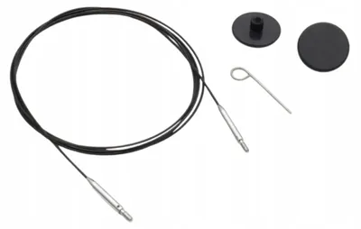 Produktbild von KnitPro Schwarzes Kabel 150cm Flexibel 360° Drehgelenk