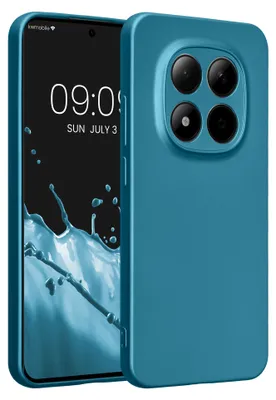 Produktbild von kwmobile Handyhülle für Xiaomi Redmi Note 15 Pro 5G Hülle - weiche Silikon Case metallisch schimmernd - Schutzhülle Cover - Metallic Karibikblau