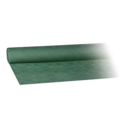 Produktbild von 1x Damasttischdecke Tischtuch aus Papier gerollt 1,20m x  8m dunkelgrün