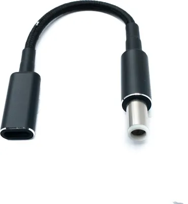 Obrázok produktu pre SYSTEM-S DC 20V kábel 15 cm 7,4 x 0,6 samec na USB 3.1 typ C samica opletený pre Dell